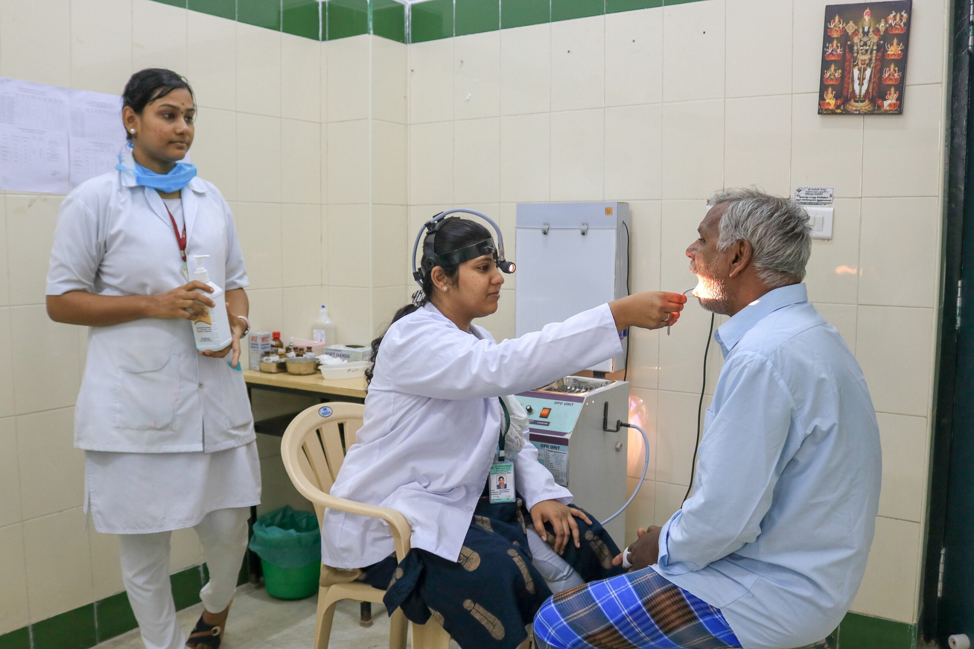 Department OPD examination of patient