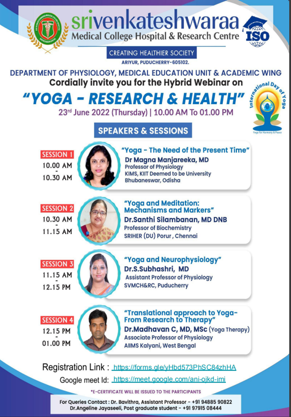 Yoga Research & Health Webinar